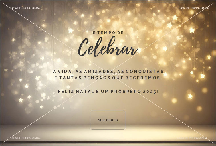 Cartão de Natal Cortina de Luz