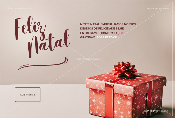 Cartão Natal Presente Vermelho